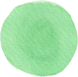 Green Watercolor Painted as Circle