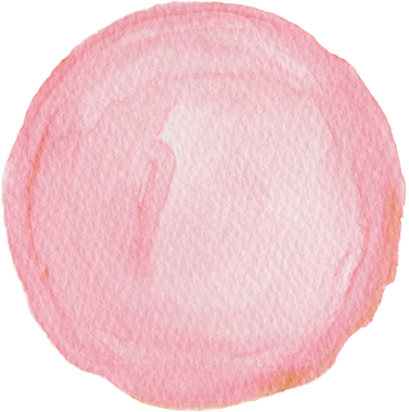 Pink watercolor circle ornament