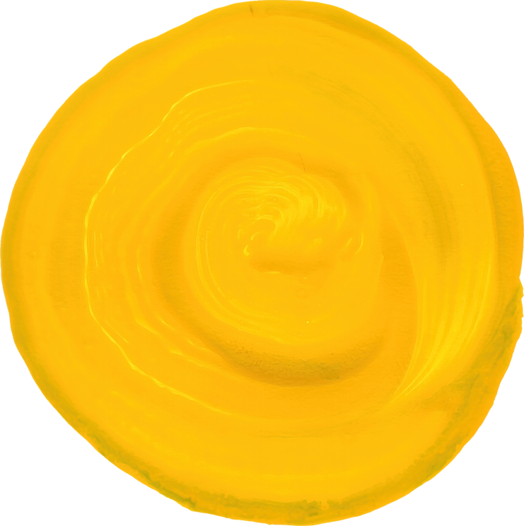 Yellow Acrylic Hand Painted Circle Shape