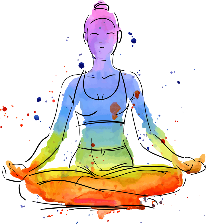 Yoga. Meditation Lotus Pose. Girl in lotus pose