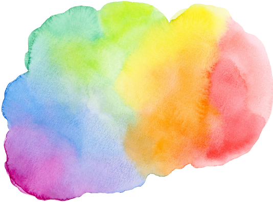 Rainbow-colored Paint Splatter