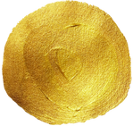 Gold Metallic Circle Brushtroke	